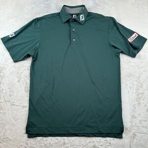 FootJoy ProDry Lisle Golf Polo Men's Small Hunter Green Titleist Patch FJ Logo